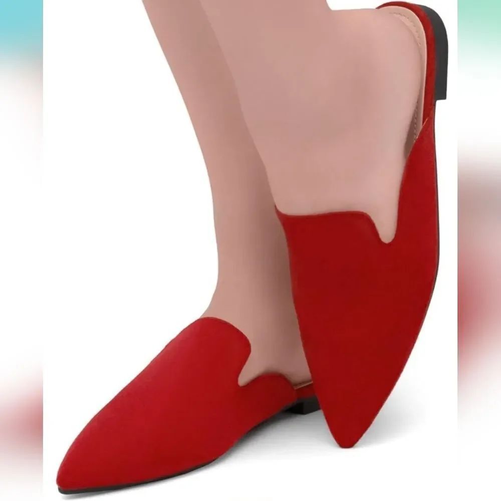 BRAND NEW SHOE LAND CALLY MULES CLOSED POINTED TOE BACKLESS SLIP-ON SLI…
